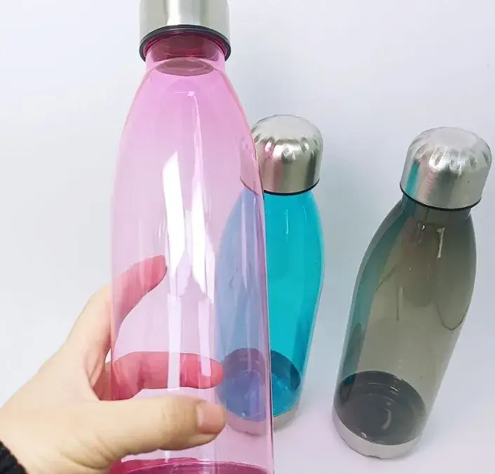 Bình nước nhựa với nắp thép không rỉ, lý tưởng cho các hoạt động ngoại trời hình ảnh 13-description