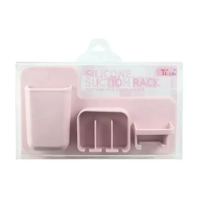 Giá đỡ silicone để treo dao cạo, bàn chải đánh răng, kem đánh răng và khăn tắm trong phòng tắm