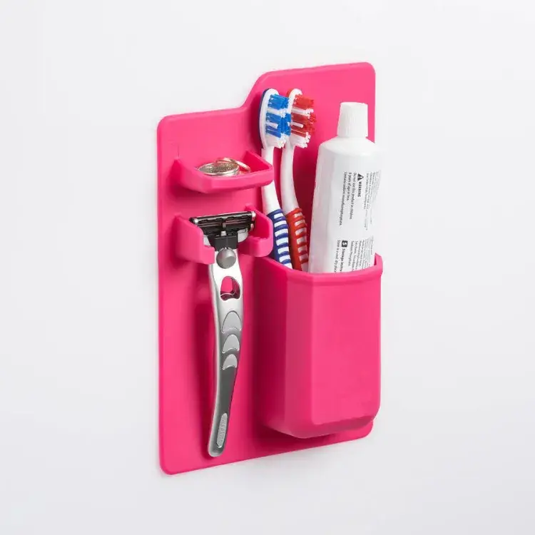 Giá đỡ silicone để treo dao cạo, bàn chải đánh răng, kem đánh răng và khăn tắm trong phòng tắm hình ảnh 12-description