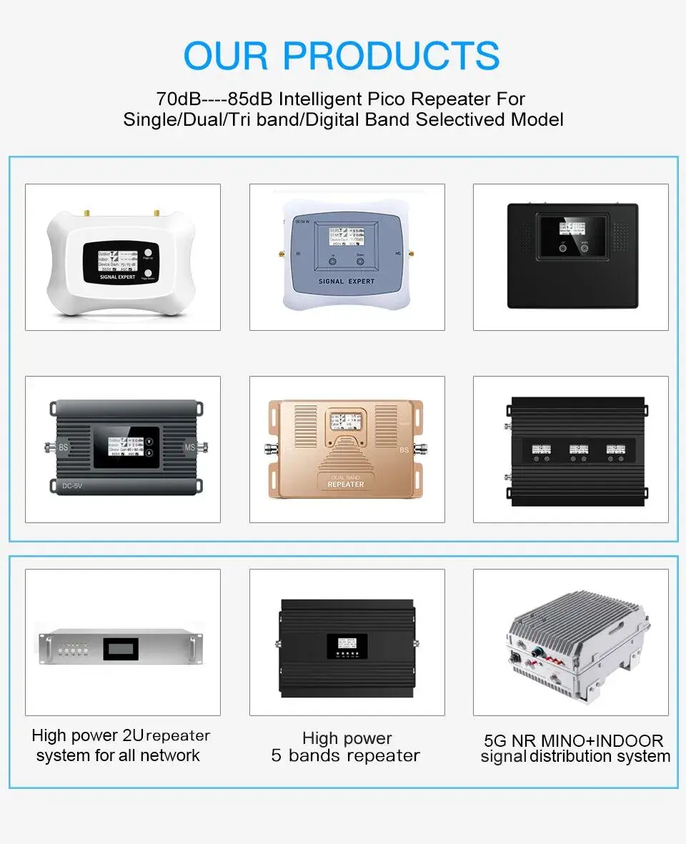 Bộ khuếch đại tín hiệu di động LTE 4G mini cho hộ gia đình 800MHz hình ảnh 20-description