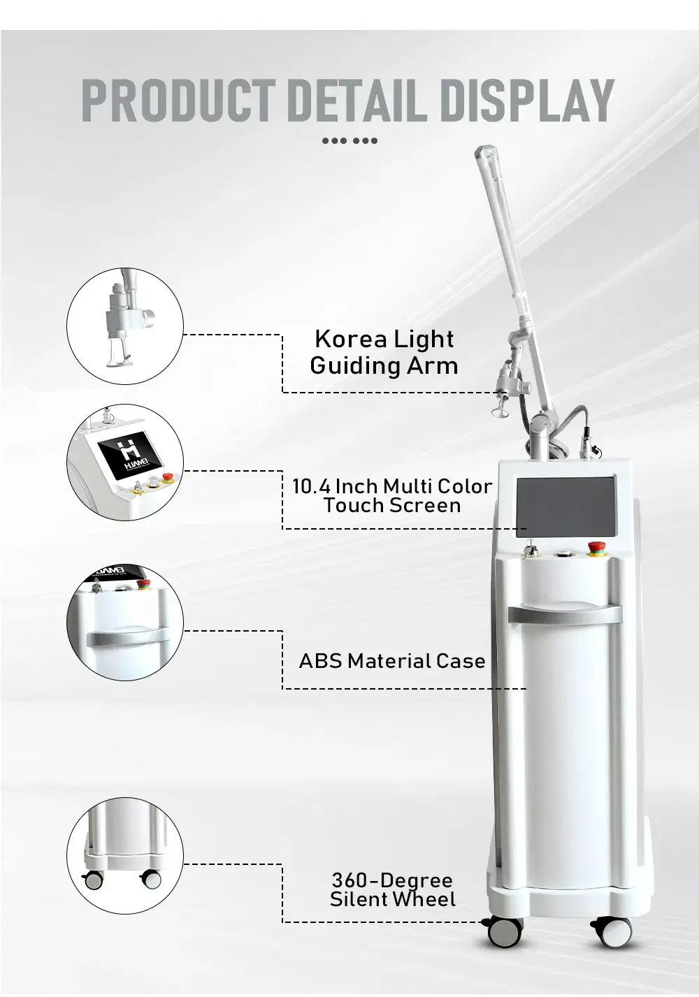 Tiêu đề mới: Thiết Bị Y Tế Laser Phụ Khoa Huamei 2024 - Hiệu Quả Tốt Nhất với Công Nghệ Fractional CO2 Laser và RF Lớn 40W để Siết Chặt Âm Đạo Ống hình ảnh 16-description