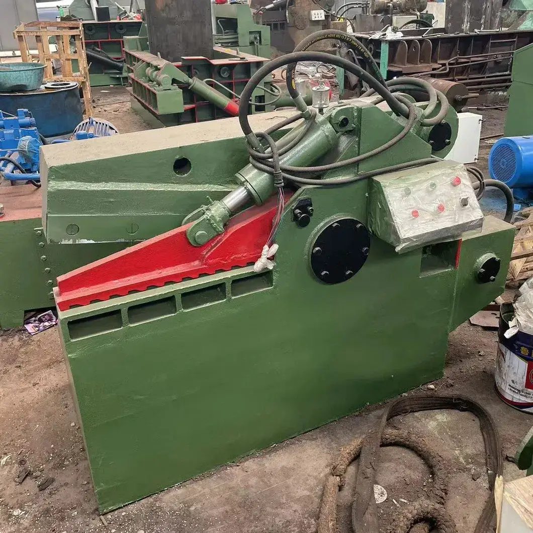 Máy cắt kim loại tự động Alligator thủy lực cho tái chế nhôm và đồng phế liệu hình ảnh 14-description