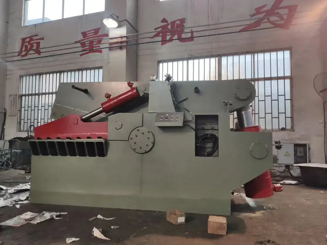 Máy cắt kim loại tự động Alligator thủy lực cho tái chế nhôm và đồng phế liệu hình ảnh 12-description