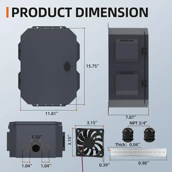 Hộp kim loại đánh giá chống ăn mòn cao IP54 IP65 IP66 - Sản phẩm phân phối nguồn kiểm soát rất bền