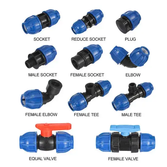 Bộ phụ kiện nén và nhựa PP cho ống nước HDPE tưới tiêu Ifan theo tiêu chuẩn ASTM D3035