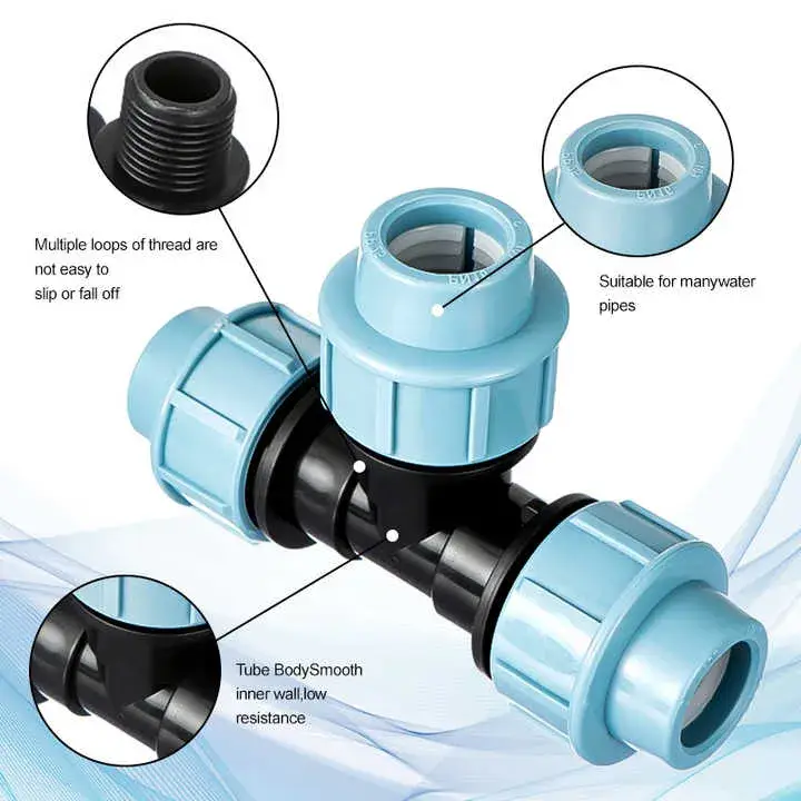 Bộ phụ kiện nén và nhựa PP cho ống nước HDPE tưới tiêu Ifan theo tiêu chuẩn ASTM D3035