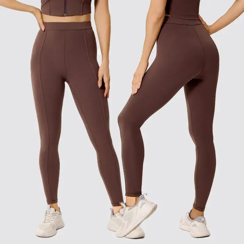 Áo thể thao crop Ingor tùy chỉnh với khóa kéo + quần legging yoga cao cấp cho nữ