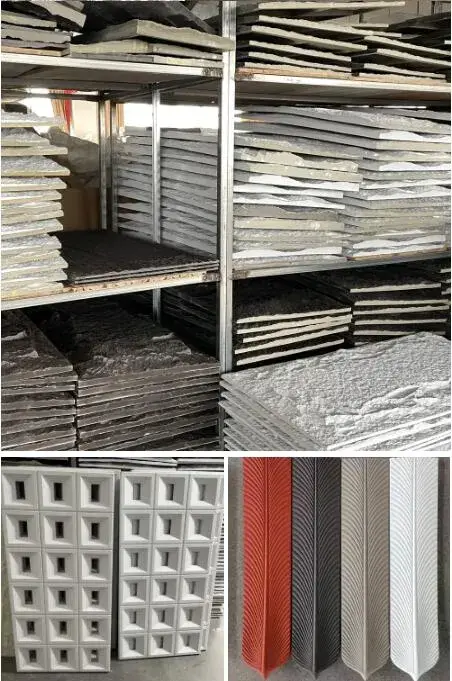 Bảng tường văn hóa polyurethane cho trang trí nội thất và ngoại thất, tấm đá giả PU trung tâm trưng bày hình ảnh 18-description