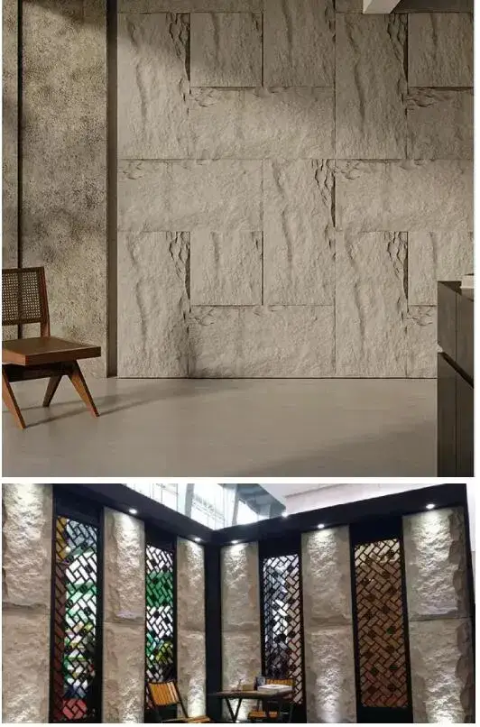 Bảng tường văn hóa polyurethane cho trang trí nội thất và ngoại thất, tấm đá giả PU trung tâm trưng bày hình ảnh 14-description