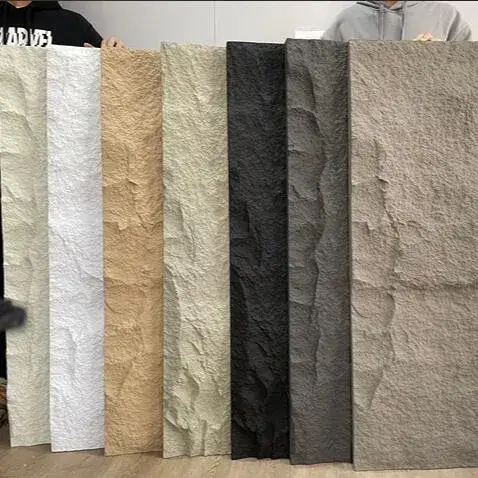 Bảng tường văn hóa polyurethane cho trang trí nội thất và ngoại thất, tấm đá giả PU trung tâm trưng bày