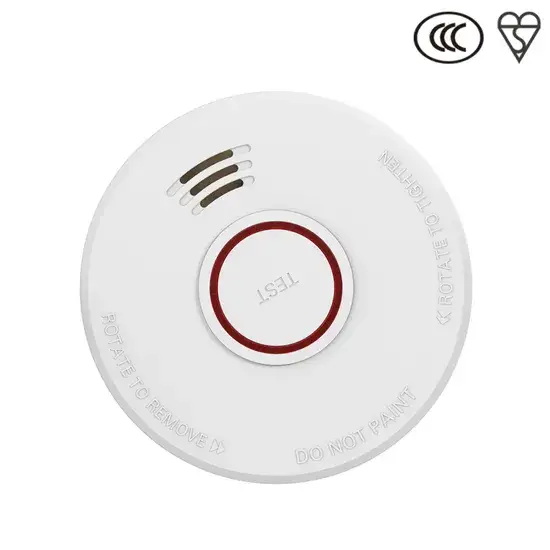 Chuông báo khói Jbe White sử dụng pin DC9V, phù hợp với tiêu chuẩn En14604
