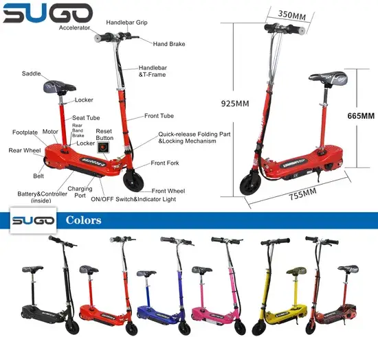 Xe điện E-Scooter tích hợp ghế gập dành cho bé