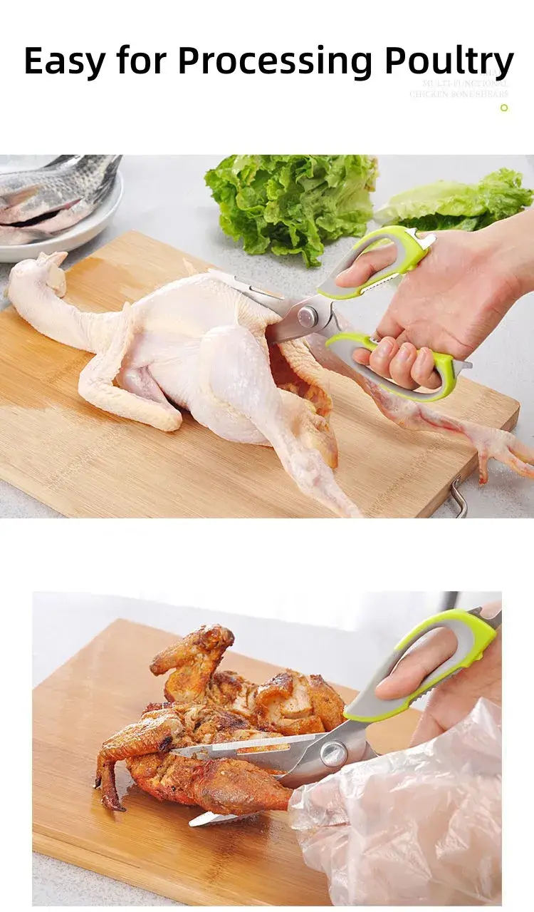 Kéo Nhà Bếp Có Khả Năng Kéo Thịt Chịu Lực Nặng, Thiết Kế Đa Chức Năng Bằng Thép Không Gỉ Cho Gia Đình hình ảnh 19-description