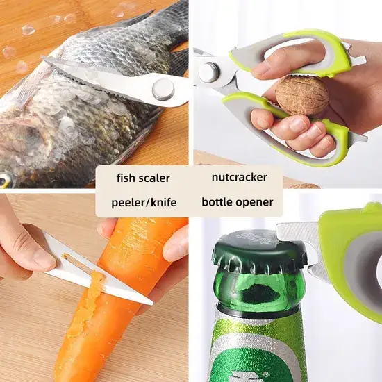 Kéo Nhà Bếp Có Khả Năng Kéo Thịt Chịu Lực Nặng, Thiết Kế Đa Chức Năng Bằng Thép Không Gỉ Cho Gia Đình