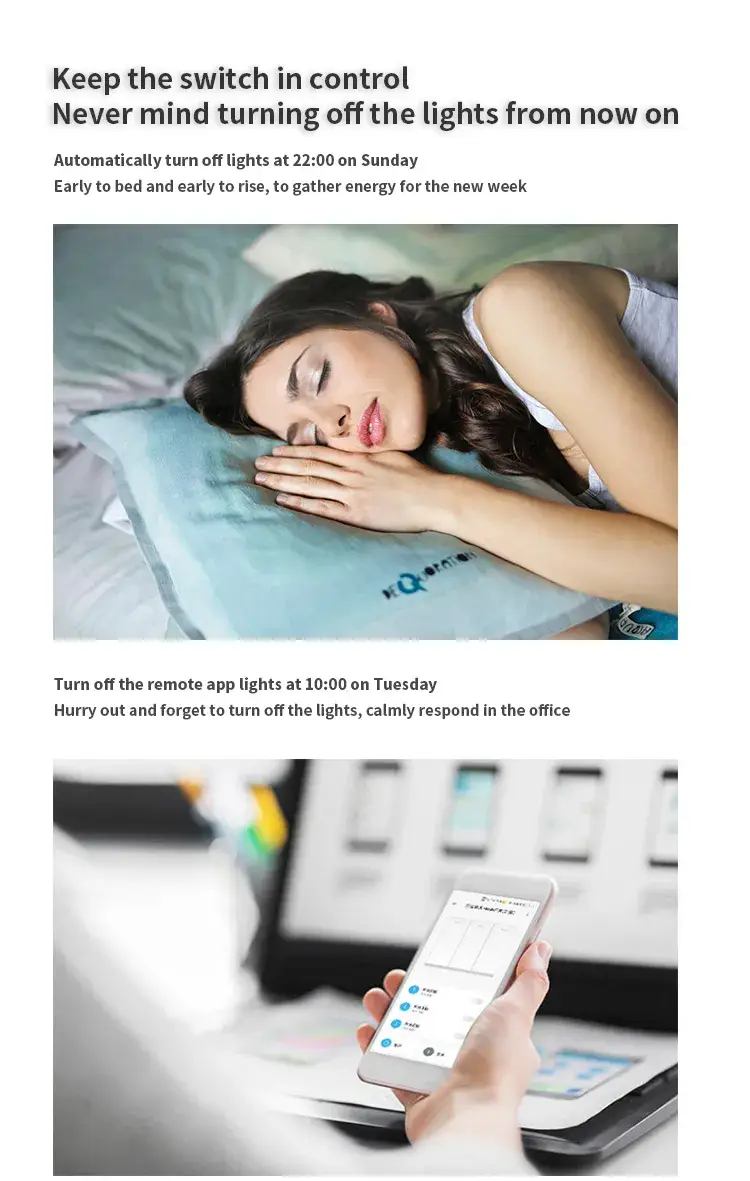 Thiết bị điều khiển ánh sáng tường thông minh WiFi Tuya cho khách sạn và nhà ở - Công tắc cảm ứng 1/2/3/4 gang hình ảnh 15-description