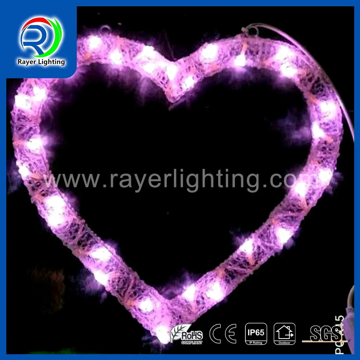 Đèn LED hình trái tim sáng tạo dành cho trang trí đám cưới, Giáng sinh và lễ hội