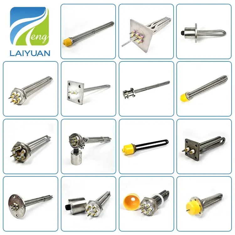 Bộ gia nhiệt điện trở dạng phẳng Laiyuan 220V 1500W 3u cho việc đun nước chìm