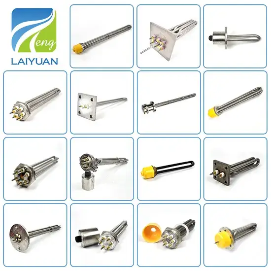 Bộ gia nhiệt điện trở dạng phẳng Laiyuan 220V 1500W 3u cho việc đun nước chìm