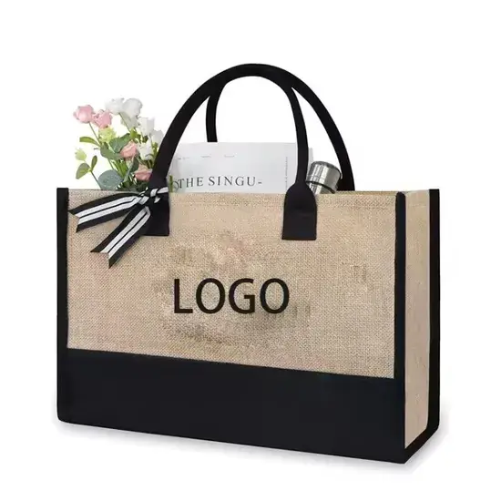 Tạo ấn tượng với túi vải jute lớn in logo theo ý muốn hình ảnh 1-description