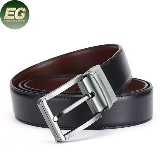 Thắt lưng nam da thật, tùy chỉnh logo, thiết kế sang trọng từ nhà sản xuất hình ảnh 1-description
