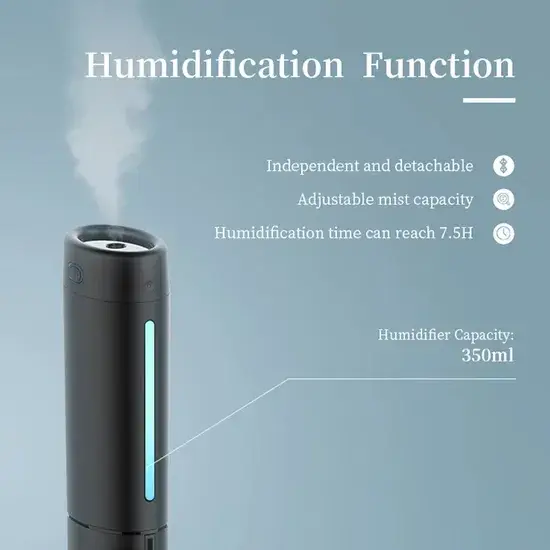 Quạt đứng không cánh OEM ODM với điều khiển thông minh Tuya và đèn ngủ, tích hợp máy lọc không khí