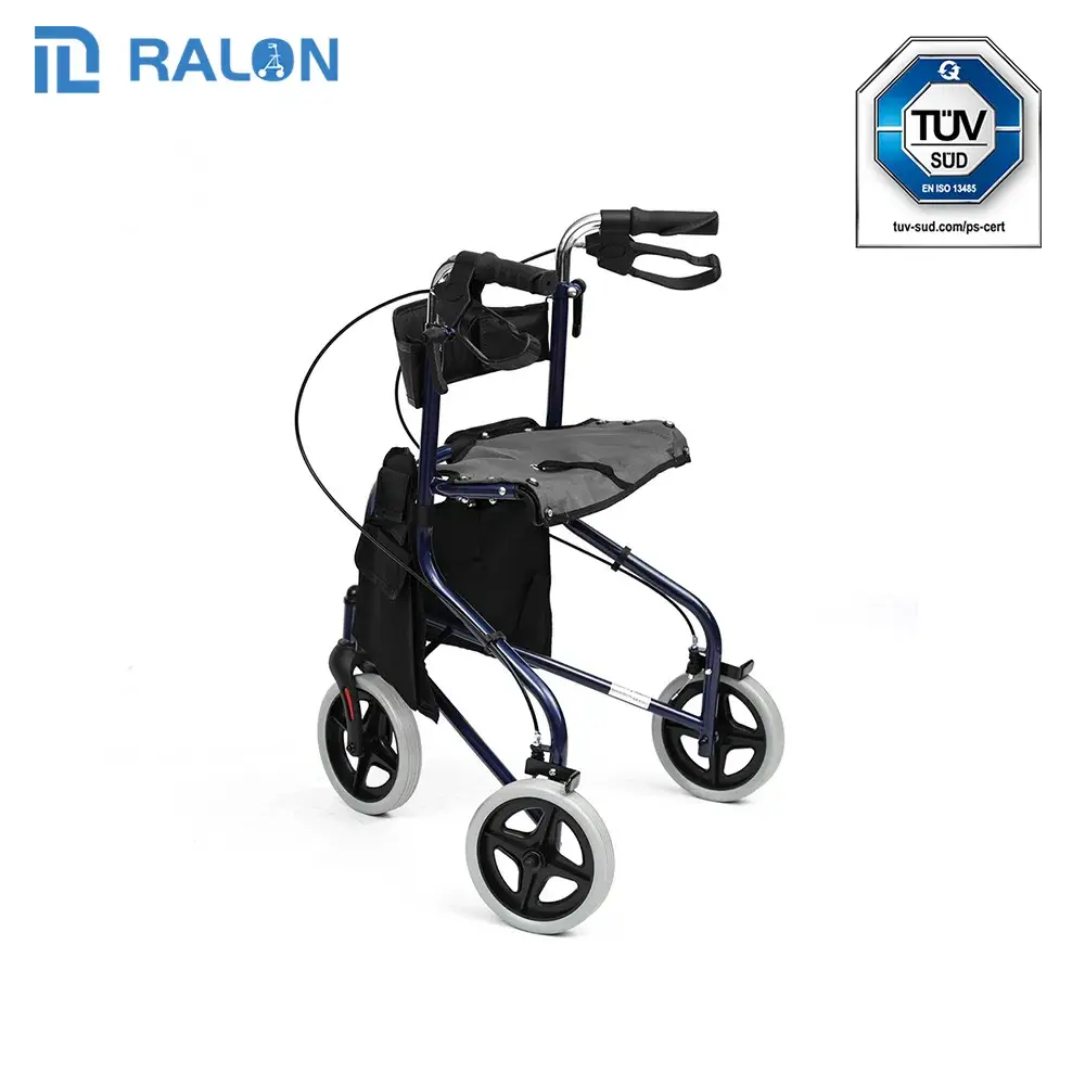 Xe lăn nhôm nhẹ hỗ trợ vận chuyển cho người cao tuổi và người lớn khi điều trị vật lý