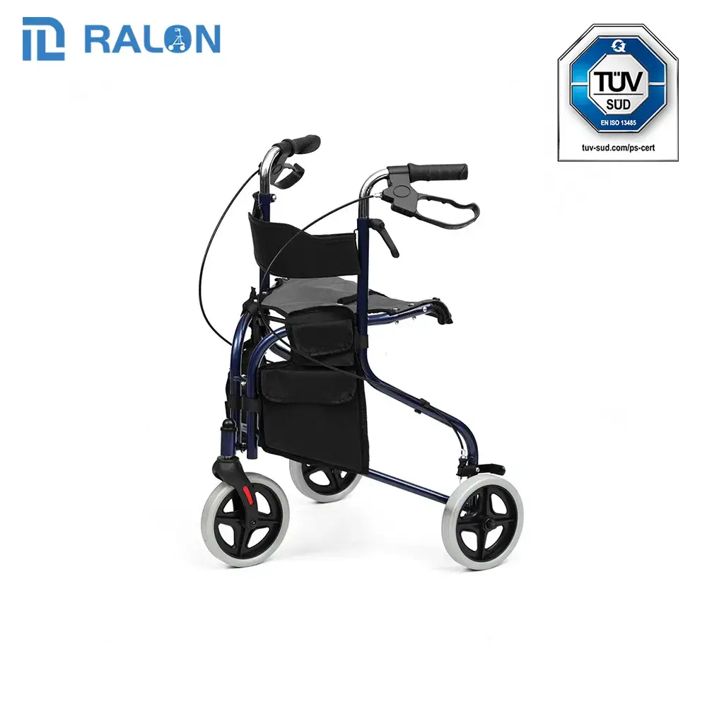Xe lăn nhôm nhẹ hỗ trợ vận chuyển cho người cao tuổi và người lớn khi điều trị vật lý