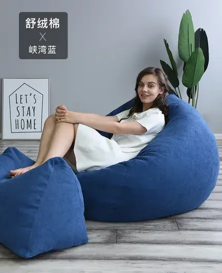 Phòng khách và phòng ngủ: Bộ sofa vải và ghế lười đơn giản chất lượng