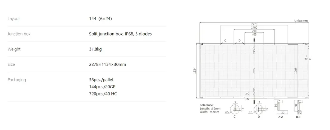 Panel pin mặt trời Bifacial Longi 585W 590W 595W 600W 610W 620W - Mô-đun PV cho hệ thống năng lượng mặt trời hình ảnh 14-description