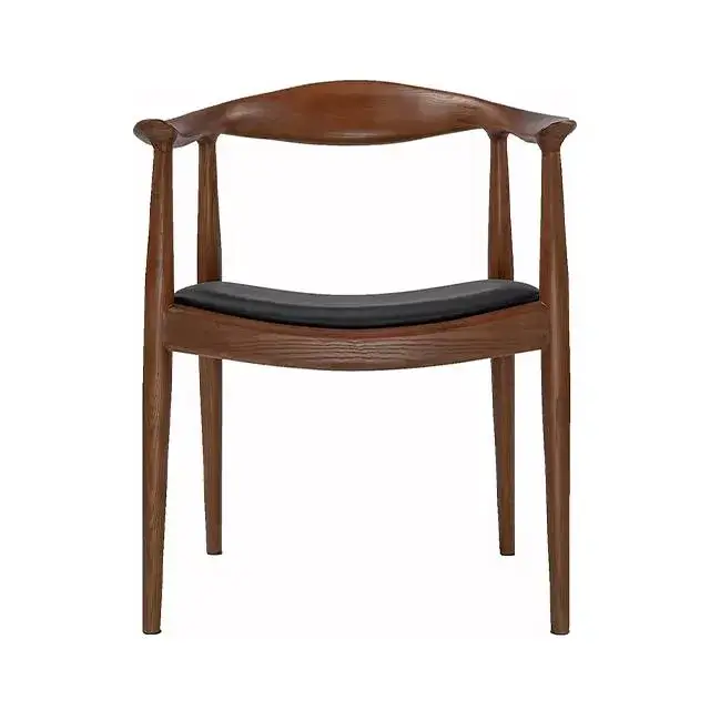 Ghế ăn đám cưới và sự kiện có tay Louis, chất liệu gỗ cao su, xếp chồng tiện lợi