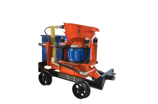 Máy phun bê tông khô gắn trên xe tải: thiết bị an toàn cho việc phun bê tông trên sườn hầm với áp lực thấp
