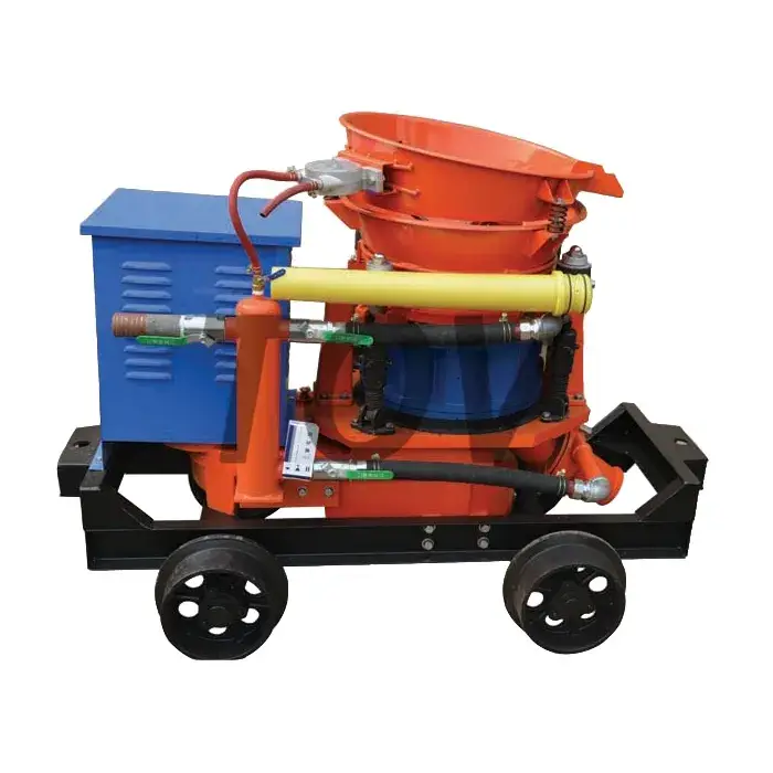 Máy phun bê tông khô gắn trên xe tải: thiết bị an toàn cho việc phun bê tông trên sườn hầm với áp lực thấp