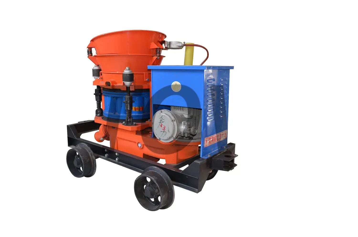 Máy phun bê tông khô gắn trên xe tải: thiết bị an toàn cho việc phun bê tông trên sườn hầm với áp lực thấp
