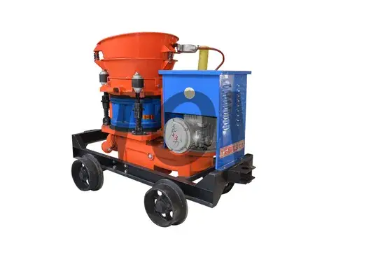 Máy phun bê tông khô gắn trên xe tải: thiết bị an toàn cho việc phun bê tông trên sườn hầm với áp lực thấp