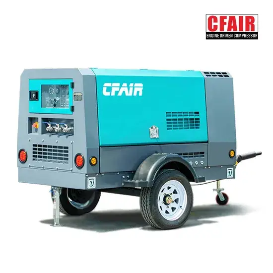 Máy nén vít Cfair cho động cơ diesel - Sản phẩm xuất khẩu chất lượng, áp suất 7bar