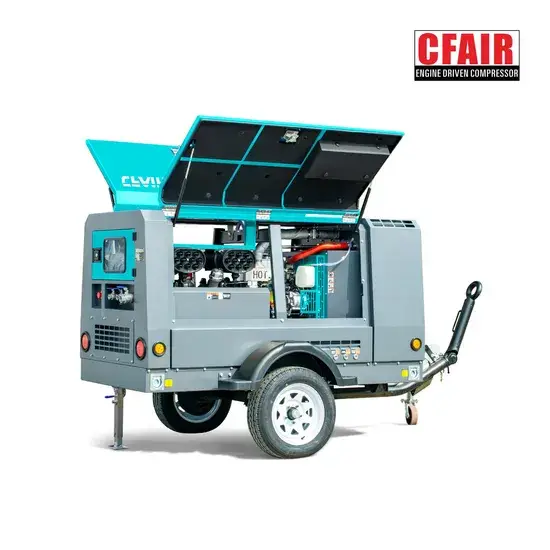 Máy nén vít Cfair cho động cơ diesel - Sản phẩm xuất khẩu chất lượng, áp suất 7bar
