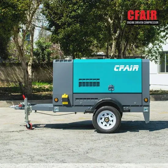 Máy nén vít Cfair cho động cơ diesel - Sản phẩm xuất khẩu chất lượng, áp suất 7bar