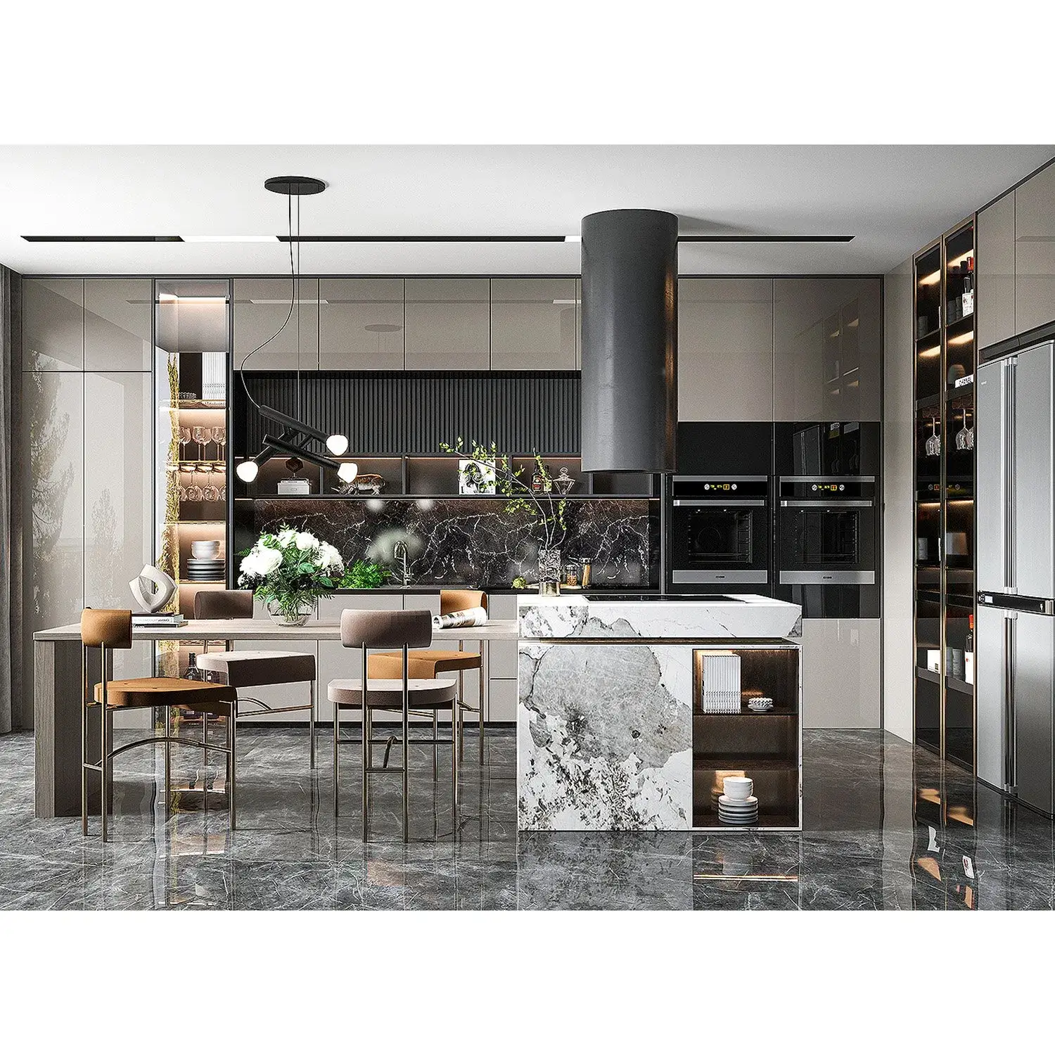 Tủ bếp melamine trắng mờ - Sự lựa chọn hoàn hảo cho không gian bếp hiện đại