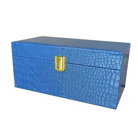 Hộp quà đóng gói nước hoa gỗ được làm từ chất liệu da PU cao cấp hình ảnh 1-description