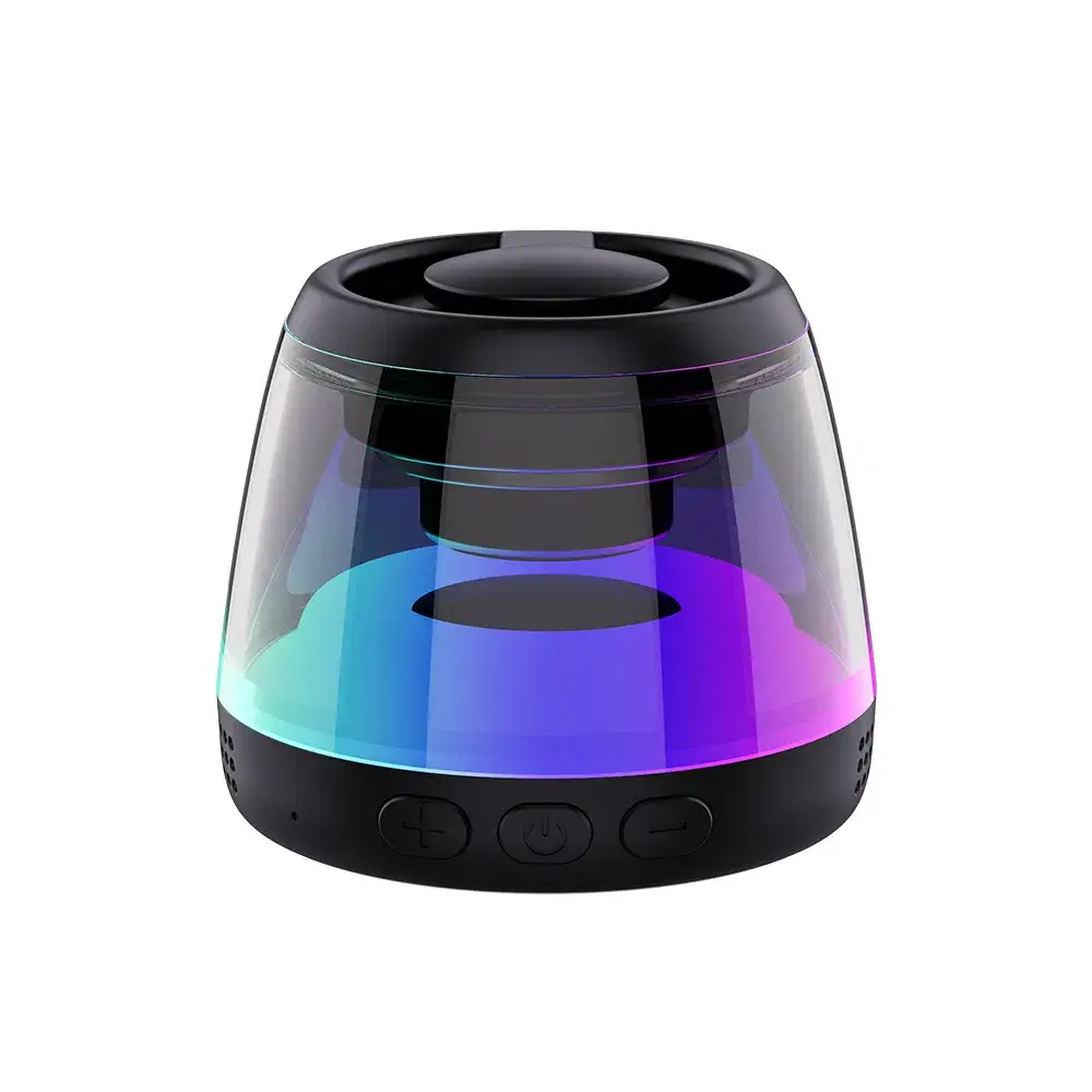 Loa Bluetooth mini M2 có đèn RGB và nam châm, thiết bị âm thanh không dây hỗ trợ giá đỡ điện thoại