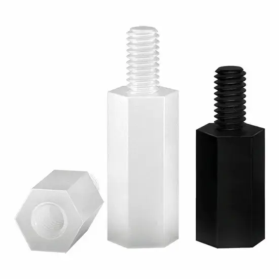 M3 Nam Chống Đỡ Cột Hex Nylon 10+6mm dành cho PCB Bo Mạch, Cố Định Khoảng Cách Nhựa Vít