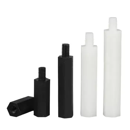 M3 Nam Chống Đỡ Cột Hex Nylon 10+6mm dành cho PCB Bo Mạch, Cố Định Khoảng Cách Nhựa Vít