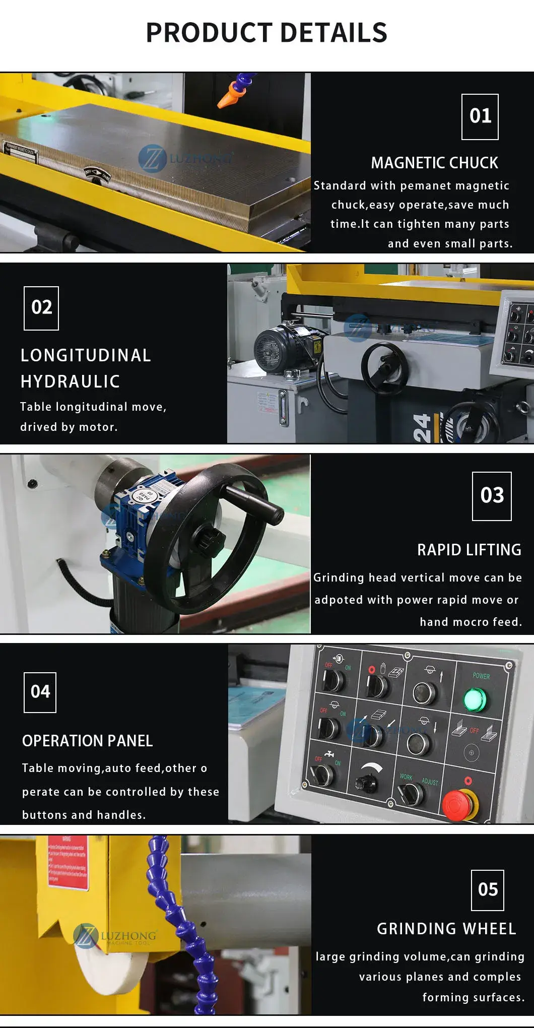 Máy mài bề mặt thủy lực chính xác tự động MY1224 - Giải pháp hiệu quả cho công việc mài bề mặt hình ảnh 16-description