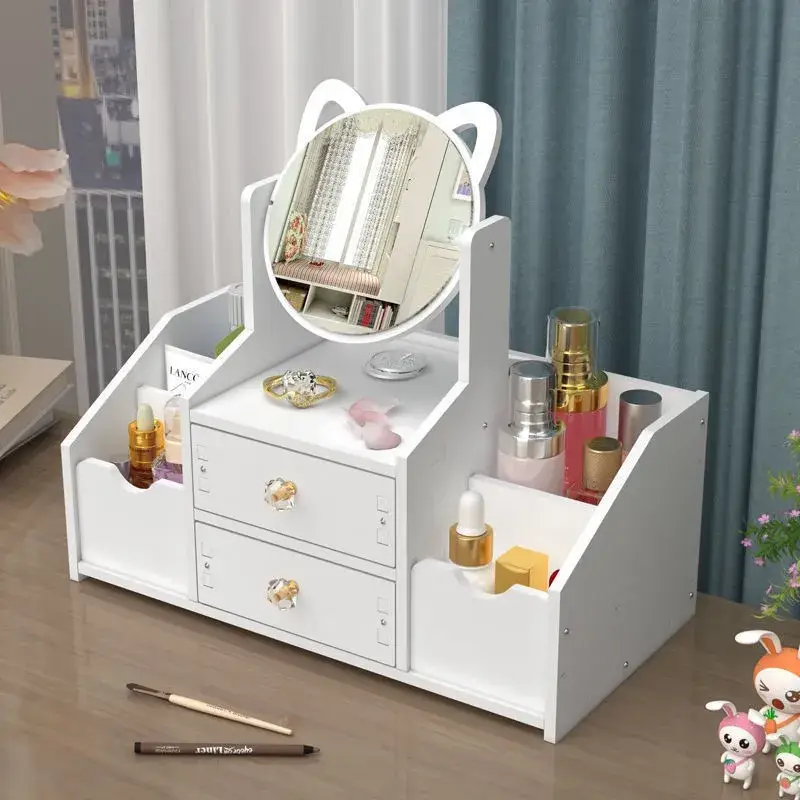 Nhà cung cấp đề xuất sản phẩm mới: Gương trang điểm ngăn kéo, hộp đựng trang sức, chăm sóc da, kệ son môi, hộp lưu trữ mỹ phẩm mặt bàn