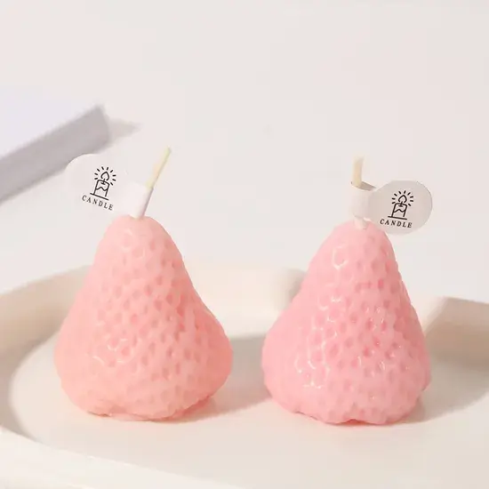 Được sản xuất trực tiếp - Nến thơm hình dâu tây với hương ngọt ngào