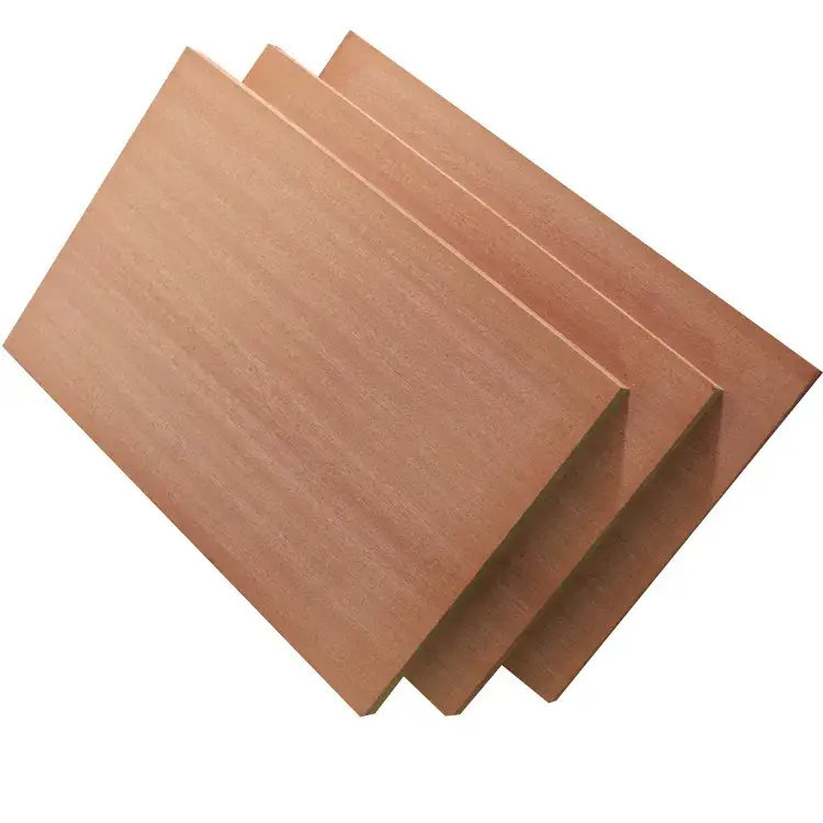 Ván ép MDF sợi trung bình với bề mặt melamine và UV, phù hợp cho trang trí nội thất