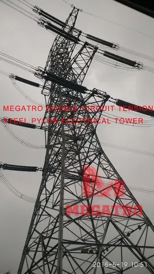 Cột thép truyền tải điện 500kv 5c5-Sj1 Megatro đôi mạch