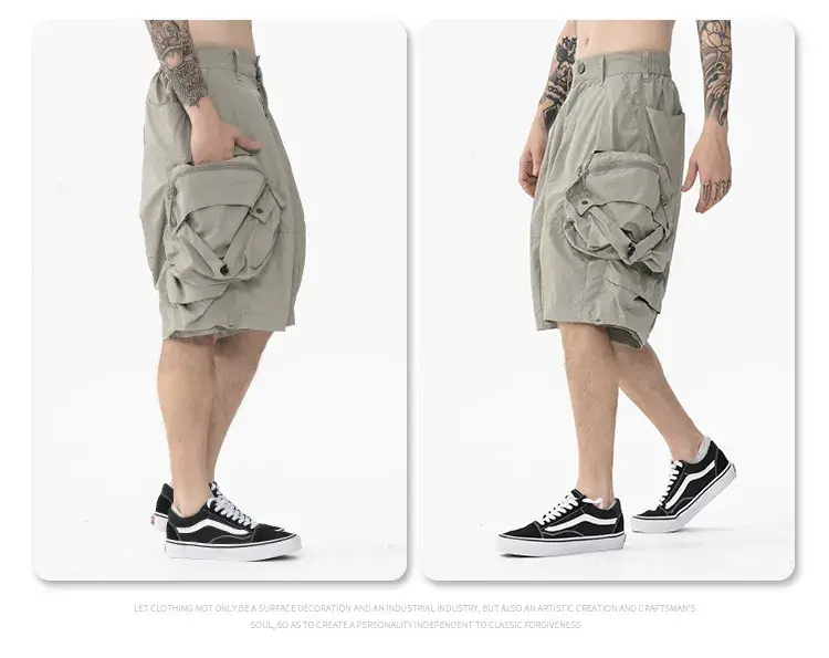 Quần kaki nam đơn sắc cổ điển, phong cách thành phố và công việc ngoài trời hình ảnh 17-description