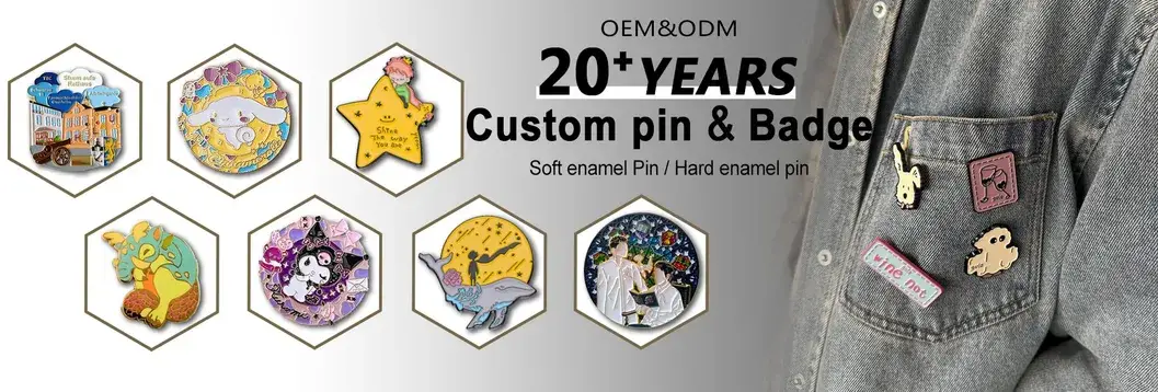 Đồ thủ công kim loại ghim áo cá nhân với khóa kim loại và khóa cao su hình ảnh 12-description