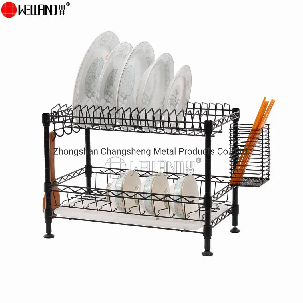 Giá để bát đĩa, cốc, dao kéo bằng vật liệu kim loại, sắp xếp không gian bếp hình ảnh 7-description